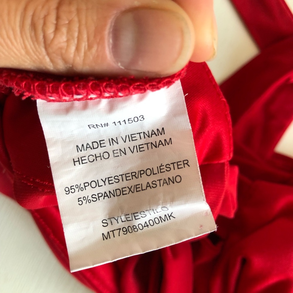 Meraki red crop top that cross crosses in the back size L Large - Picture 7 of 9
